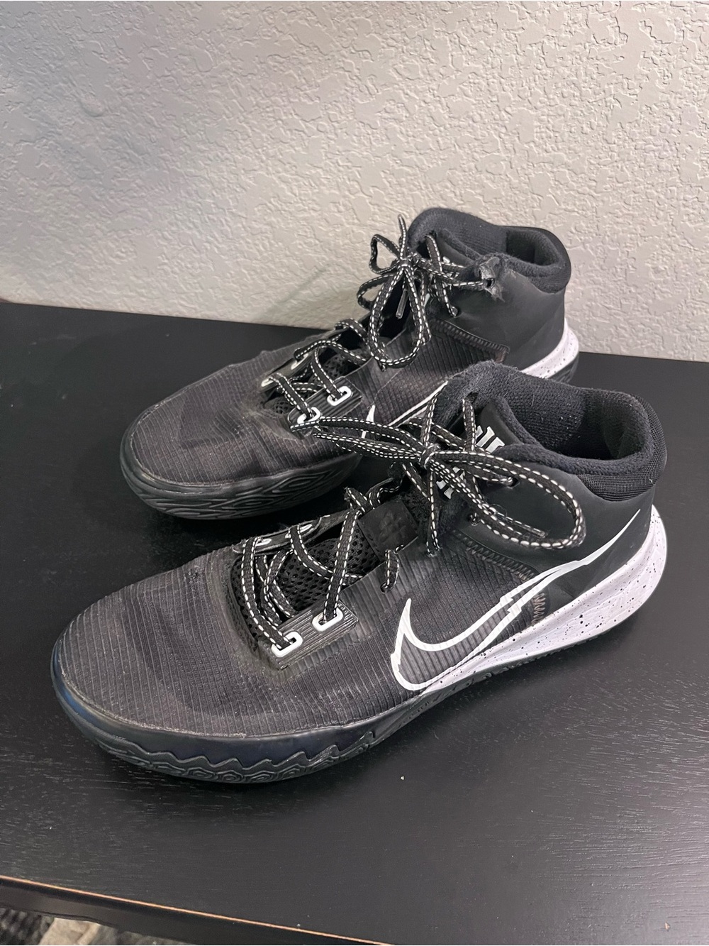 Nike Black and White Mid-Top Athletic Sneakers